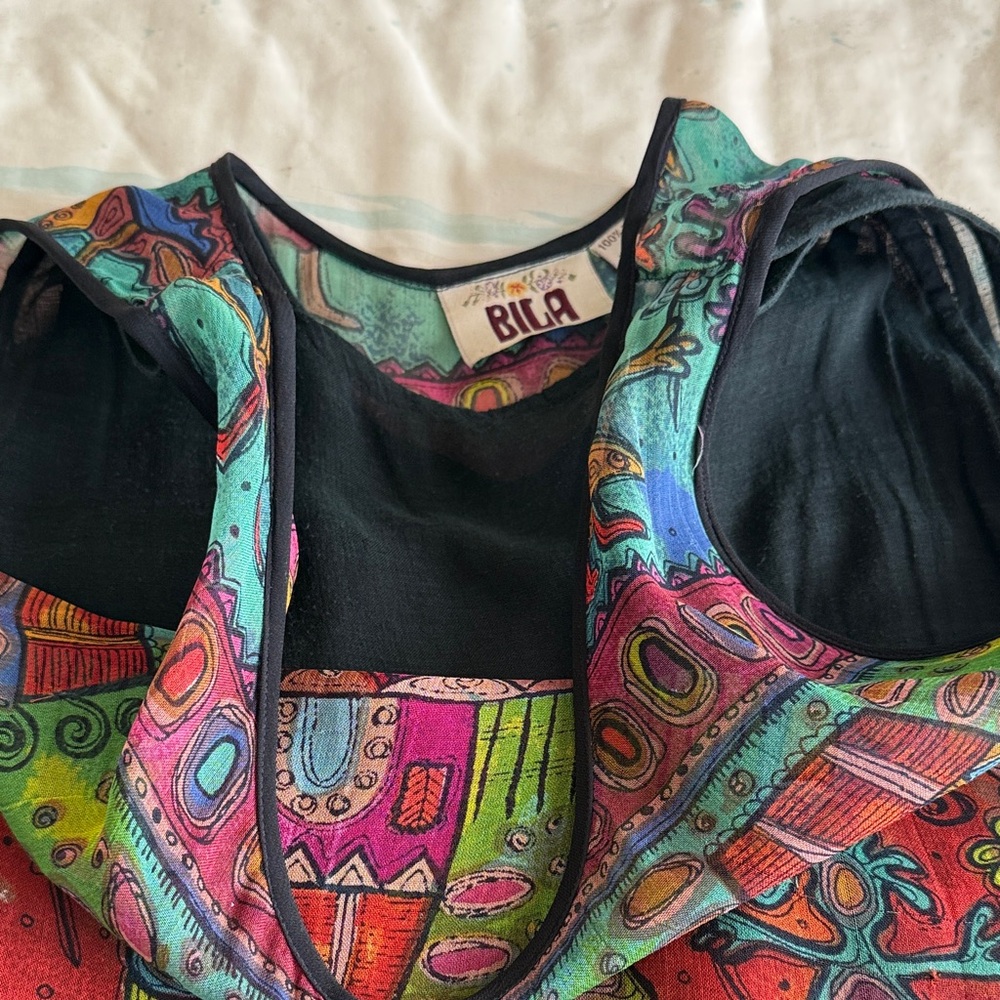 Bila Multicolor Sleeveless Midi Dress - Picture 7 of 9